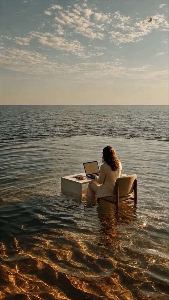 Femme concentrée devant un ordinateur, journée de travail chargée