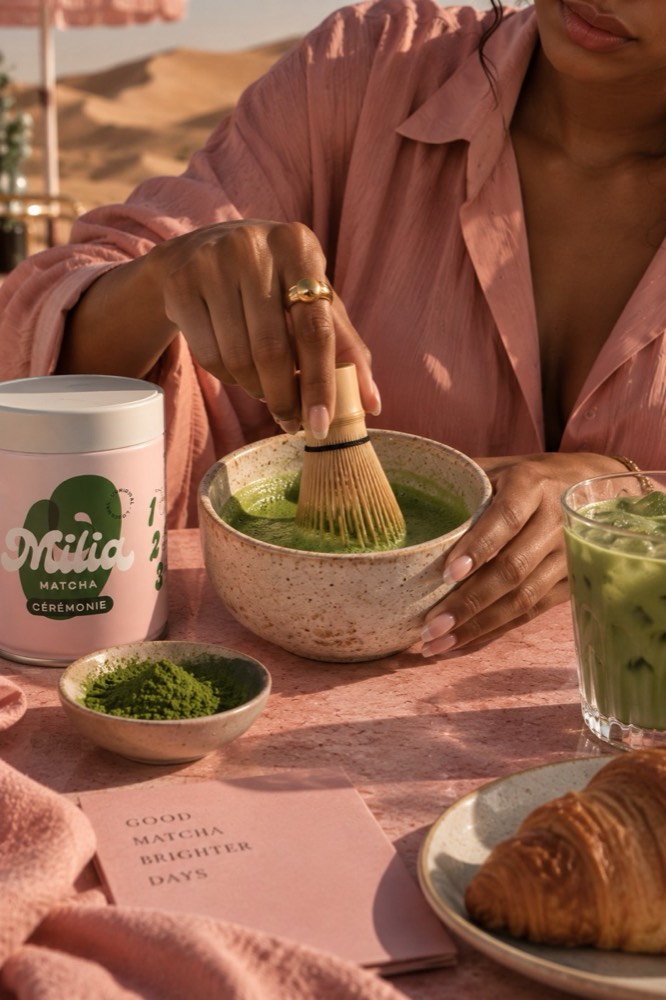 Rituel matcha, univers marque lifestyle
